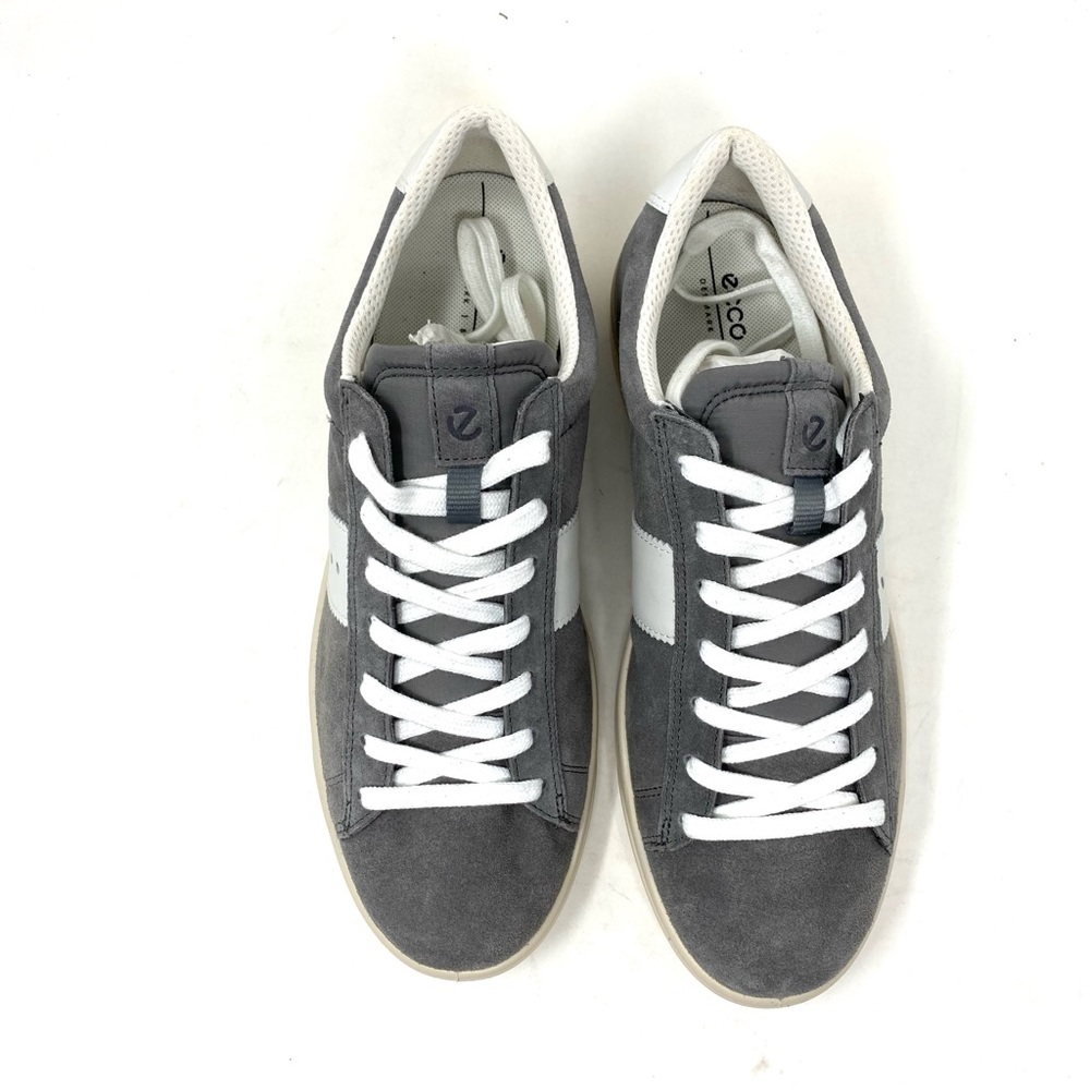 ECCO Women’s Street Lite Leather Sneaker Steel/White Size 42 | New in Box - Picture 5 of 8